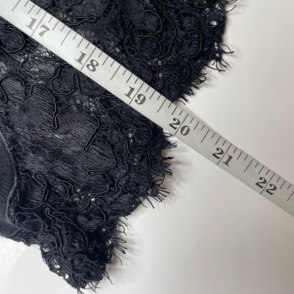 Soft Surroundings Black Lace Trim V-Neck Wool Blend Bell Sleeve Sweater Tunic S - Picture 8 of 13